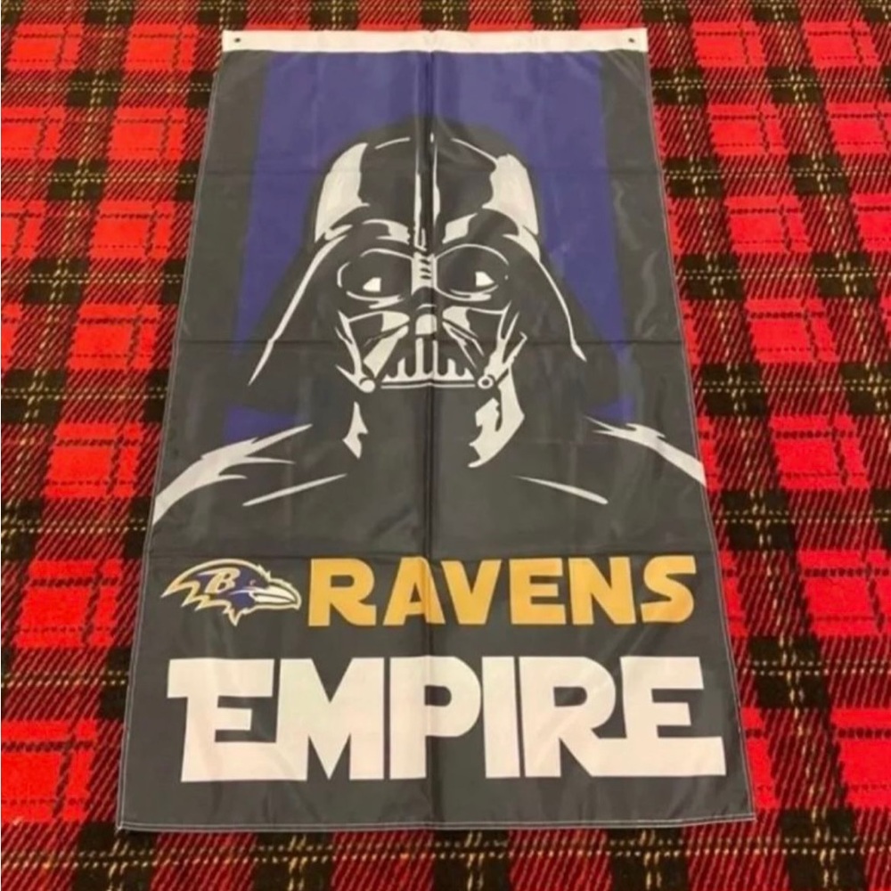 Brand new Baltimore Ravens banner flag